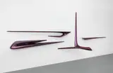 Zaha Hadid, Set of four "Serif" shelves, from the "Seamless" collection, 2006, Polyurethane-lacquered polyester resin