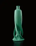 Teco Pottery, Rare vase with swirling leaves, model no. 310