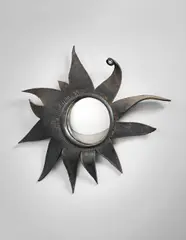 Line Vautrin, "Le Soleil a Rendez-Vous avec la Lune" mirror, circa 1958, Talosel resin, mirrored glass