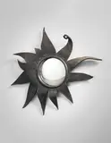 Line Vautrin, "Le Soleil a Rendez-Vous avec la Lune" mirror, circa 1958, Talosel resin, mirrored glass