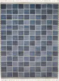 Barbro Nilsson, Large "Gyllenrutan, blå (The Golden Square, blue") rug