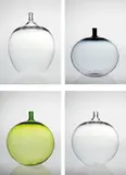 Ingeborg Lundin, Four "Apple" vases, 1950s, Blown colorless and clear colored glass