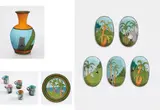 Group of twelve “Town Wares,” from the “Easter Island” series by Ken Price, circa 1977, Glazed ceramic, sold Dec 2013