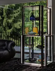 Marcel Breuer, Pair of vitrines, model no. S40, designed circa 1924, manufactured 1980s, Glass, painted wood, bronze