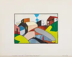 Ken Price, "Where We Live" (Decoration for Bowl), 1981, Charcoal, graphite and ink on illustration board