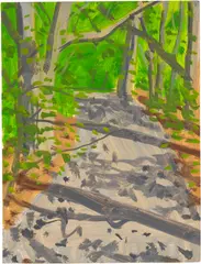 The Path (Central Park) by Alex Katz, 2006, oil on board, sold Apr 2026