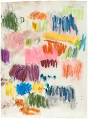 Günther Förg, Aller Retour, 2008, pastel on paper
