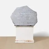Banksy, Picasso, 2009, carved marble on wooden pedestal​