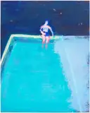 Katherine Bradford, Swim Pool D, 2016, acrylic on canvas