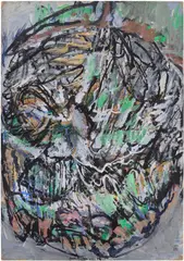 Mario Merz, Untitled, 1962, gouache on paper laid down on canvas