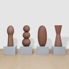 Antony Gormley, Peckham Bollards, cast iron, in 4 parts
