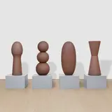 Antony Gormley, Peckham Bollards, cast iron, in 4 parts