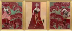 Wolfe von Lenkiewicz, The Avengers (Third Version of Triptych 1944), 2012, oil on canvas, in artist's frame, triptych