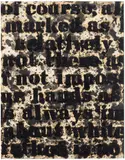 Glenn Ligon, Study for "White Series", 1995, oilstick on paper