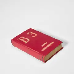 B3 by Ed Ruscha, 1992, bleach on book cover, offered Apr 2026