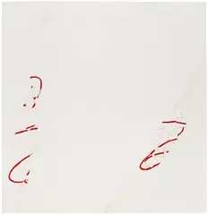 Roni Horn, Next (8), 2004, graphite, red pigments and varnish on paper