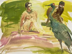 Eric Fischl, Study for The Life of Pigeons, 1987, oil on paper
