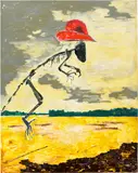 Werner Büttner, Der kurze irdische Hopser (The Brief Earthly Hop), 2016, oil on canvas