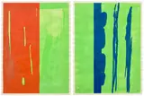 Günther Förg, Untitled, 1989, gouache on paper, in 2 parts