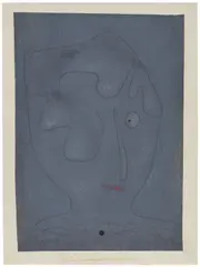 Paul Klee, Ängstlicher Hinterhalt, 1937, gouache, pencil and coloured chalk on paper laid down on an artist's card mount