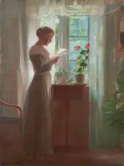 Anna Ancher, Young Girl Reading a Letter (Ung pige, der læser et brev), 1902, oil on canvas