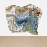 El Anatsui, Zebra Square, 2007, aluminium liquor bottle caps and copper wire​