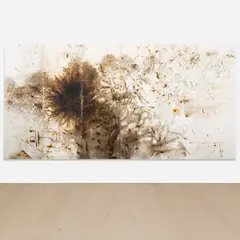 Cai Guo-Qiang, Black Sunflower, 2010, gunpowder on paper laid down on panel, in 6 parts