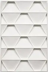 Jan Schoonhoven, R69-23, 1969, Latex paint, papier-­maché and cardboard on panel