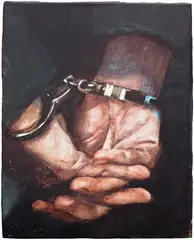 Joseph Yaeger, Thanks, Democritus, 2020, watercolour on gessoed linen