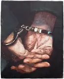 Joseph Yaeger, Thanks, Democritus, 2020, watercolour on gessoed linen