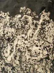 Jean Dubuffet, La Forêt, 1954, collage and Indian ink on paper
