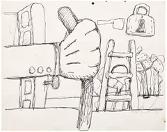 Philip Guston, Untitled, 1976, ink on paper