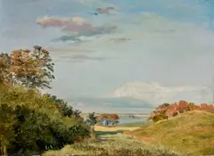 Johan Lundbye, Landscape Study, Sørups Vang (Landskabsstudie, Sørups Vang), oil on canvas