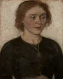 Vilhelm Hammershøi, The Artist's Wife Ida (Portrætstudie af kunstnerens hustru Ida), 1895, oil on canvas