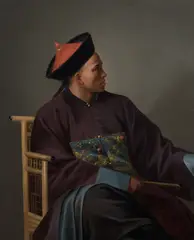 Jens Juel, Seated Chinese Man in Mandarin Dress (En siddende kineser i mandarindragt), 1780, oil on canvas