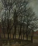 Svend Hammershøi, A View from the Stock Exchange of Copenhagen (Udsigt fra Børsen), 1944, oil on canvas
