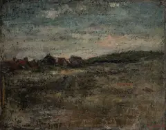 James Ensor, Landscape with Farm Houses, 1880, oil on canvas