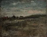 James Ensor, Landscape with Farm Houses, 1880, oil on canvas