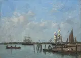 Eugène Louis Boudin, Port de Rotterdam, marée basse