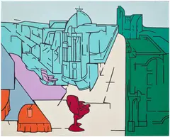 Valerio Adami, Plein Air, 1967, oil on canvas