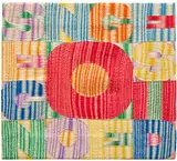 Alighiero Boetti, Segno e disegno, 1988, embroidery on canvas