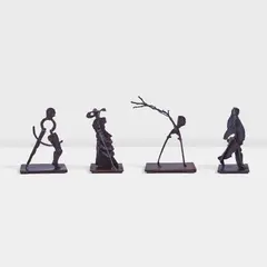 William Kentridge, Promenade II, 2002, bronze, in 4 parts