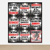Gilbert&George, Robbery, 2011, hand-dyed gelatin silver print, in artists' frame, in 9 parts