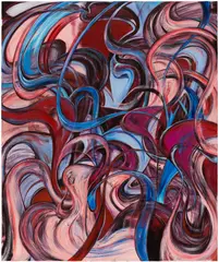 Two-lane Road 04 by Yuan Fang, 2022, acrylic on canvas, sold Mar 2026