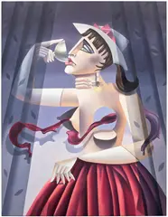 Saint Nectar by Jade Ching-yuk Ng, 2023, oil on canvas, sold Mar 2026