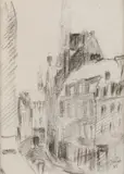 James Ensor, Vue sur L'Hôtel de Ville de Bruxelles