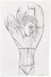 Louis Fratino, Undressing, 2019, pencil on paper