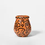 Keith Haring, Untitled, 1989, ink on terracotta vessel