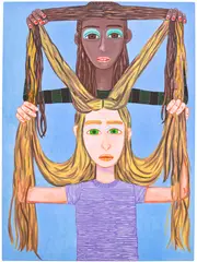 Brian Calvin, Together Again, 2018, acrylic on canvas