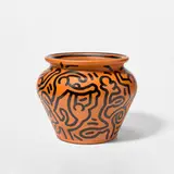 Keith Haring, Untitled, 1989, ink on terracotta vessel
